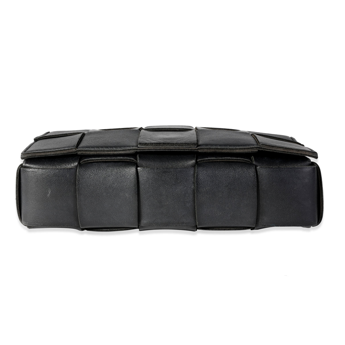 Black Intrecciato Calfskin Cassette Bag