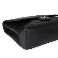 Black Caviar Quilted Jumbo Classic Single Flap Bag