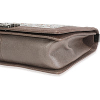 Taupe and Multicolor Tweed Caviar Large Boy Handbag