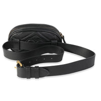 Black Matelassé Leather GG Marmont Belt Bag 95/38