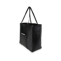 Crocodile-Embossed Leather Small Everyday Tote