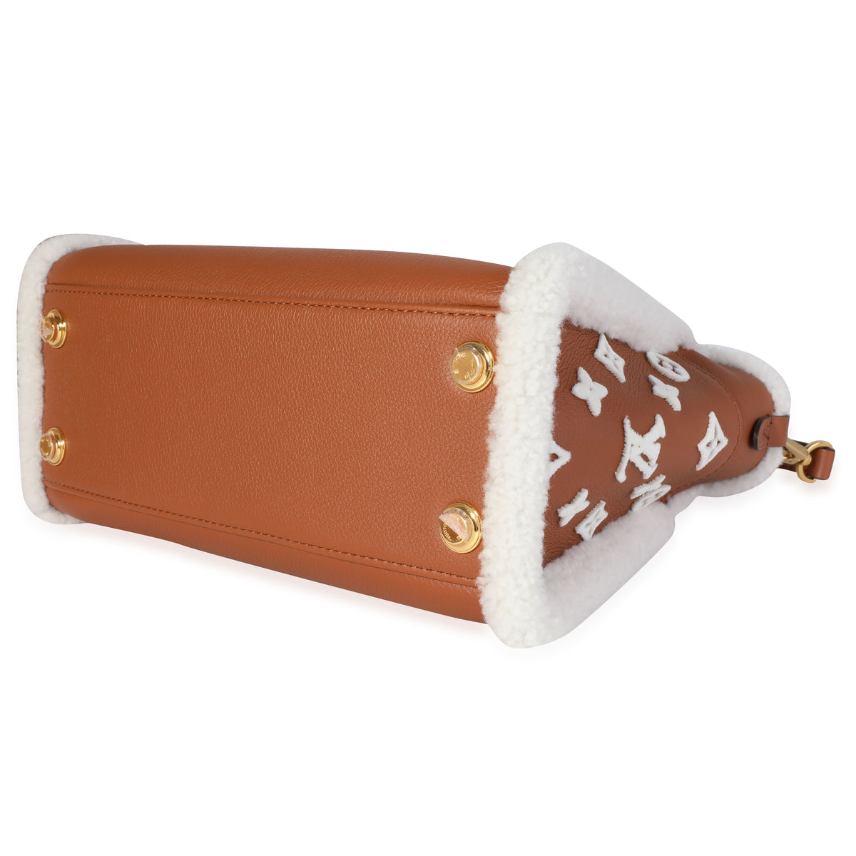 Louis Vuitton Caramel Calfskin and Shearling On My Side PM Handbag box