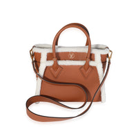 Louis Vuitton Caramel Calfskin and Shearling On My Side PM Handbag pv