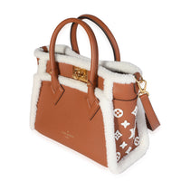 Louis Vuitton Caramel Calfskin and Shearling On My Side PM Handbag sv