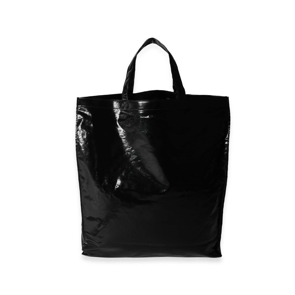 Black & Gold Coated Canvas Montecarlo Tote