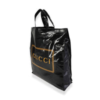 Black & Gold Coated Canvas Montecarlo Tote