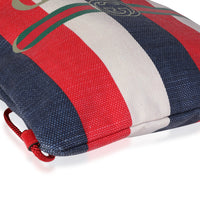 Red, White & Blue Striped Canvas Sylvie Drawstring Backpack Tote