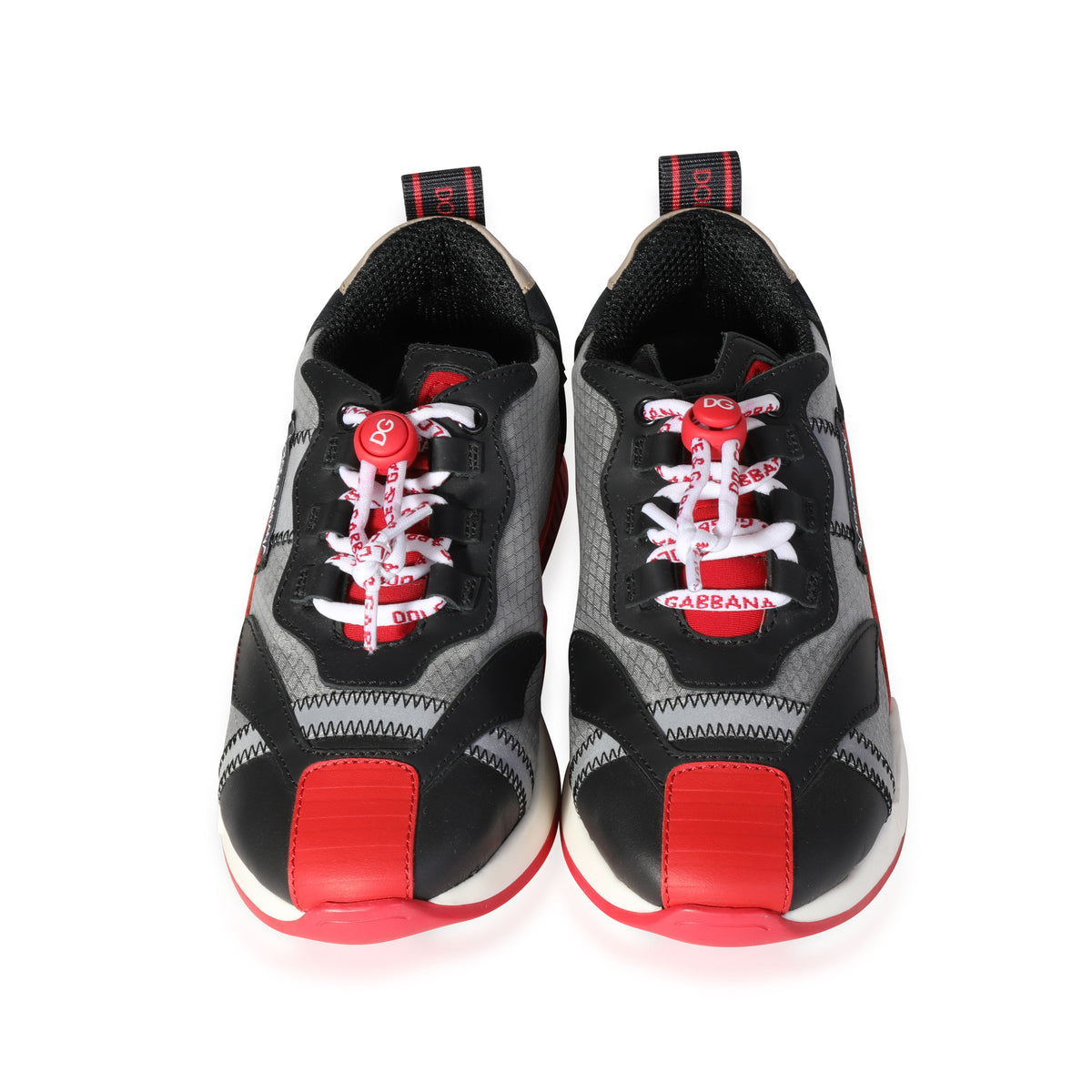 Dolce & Gabbana Calfskin and nylon NS1 Kids Black Red (30 E