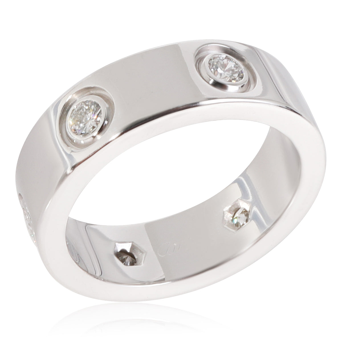 Love Ring, 6 Diamonds (White Gold)