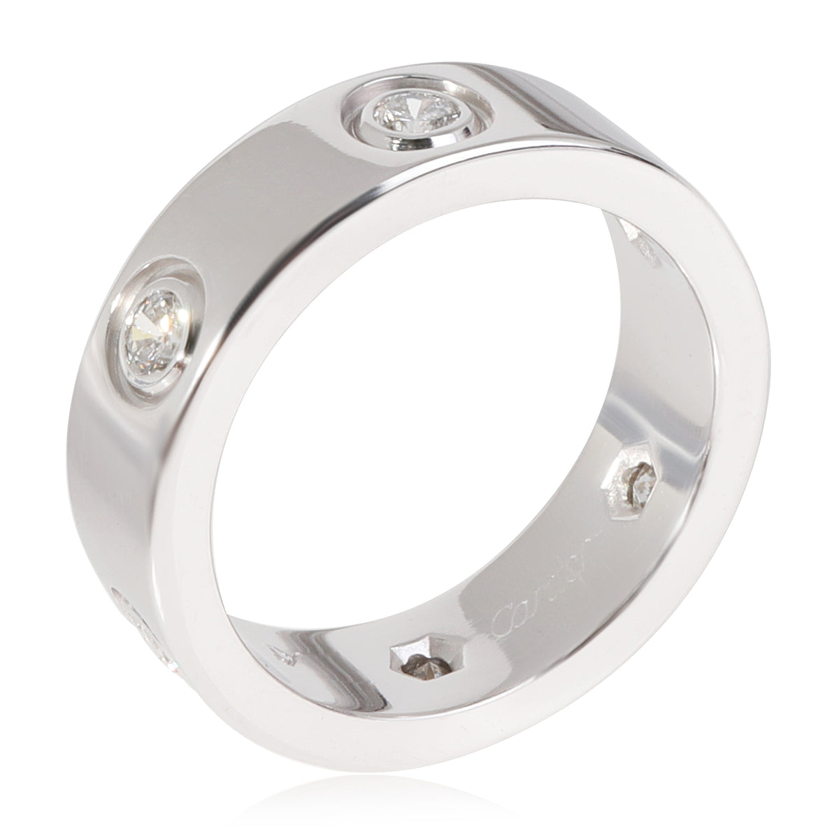 Love Ring, 6 Diamonds (White Gold)