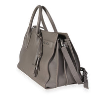 Gray Grained Calfskin Souple Sac De Jour