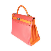 HSS Rose Jaipur Sanguine Orange Clemence Retourne Kelly 40 PHW