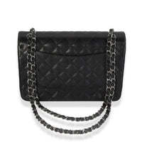 Chanel Black Quilted Caviar Jumbo Classic Double Flap Bag