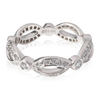 Vintage Looped Ribbon Diamond Band in Platinum 5/8 Ctw