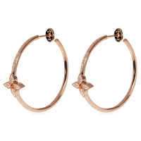 Idylle Blossom Hoop Earrings in 18k Rose Gold 0.61 CTW