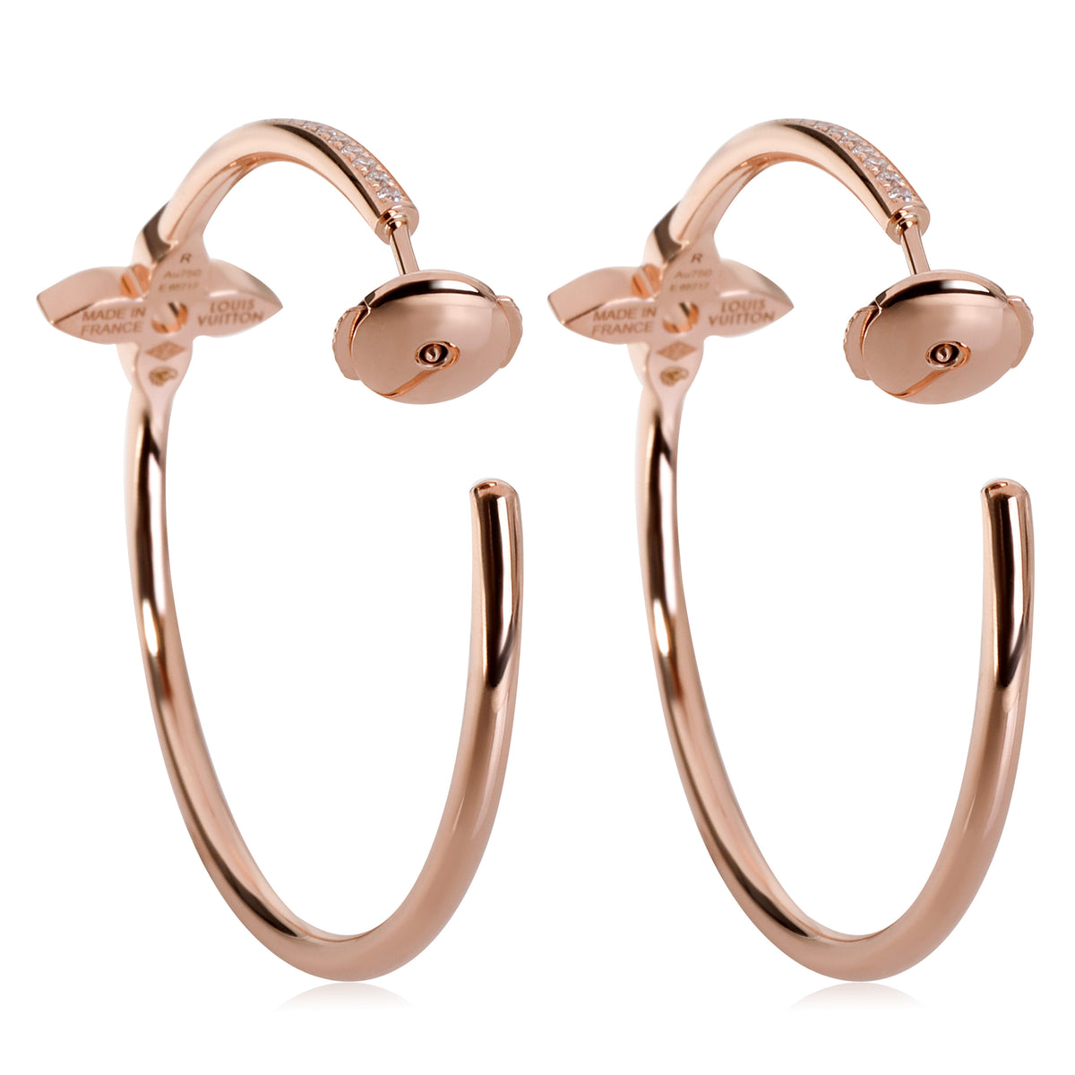 Idylle Blossom Hoop Earrings in 18k Rose Gold 0.61 CTW