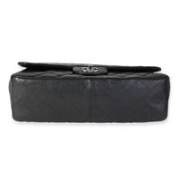 Black Quilted Caviar Jumbo Classic Single Flap Bag