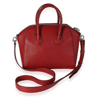 Red Goatskin Mini Antigona Bag