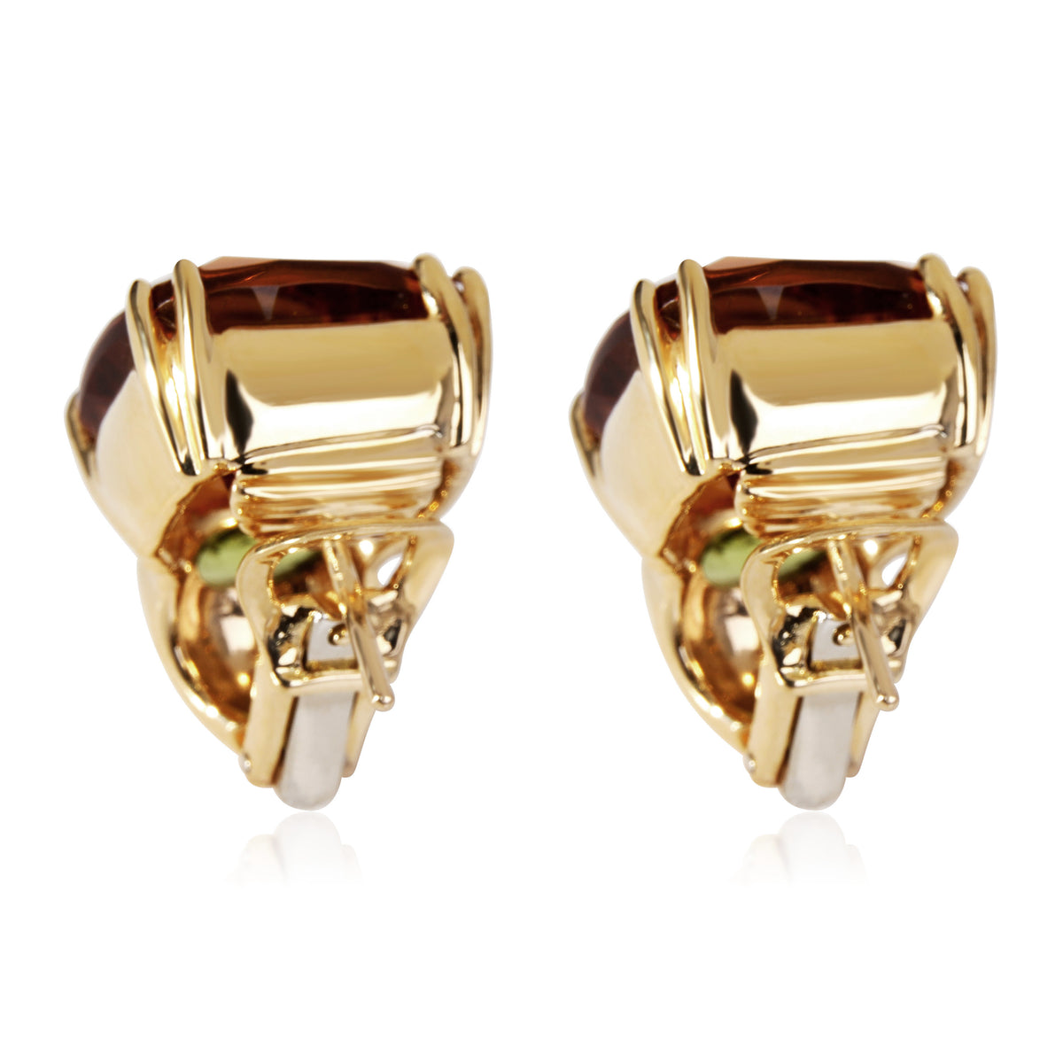 myGemma Gemlok Citrine and Peridot Earrings in 18K Yellow Gold av