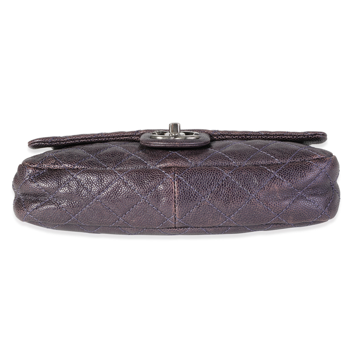 Purple Quilted Caviar Easy Flap Bag