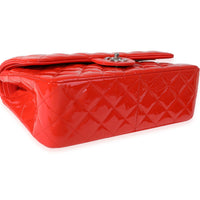 Red Patent Classic Jumbo Double Flap Bag