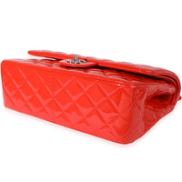 Red Patent Classic Jumbo Double Flap Bag