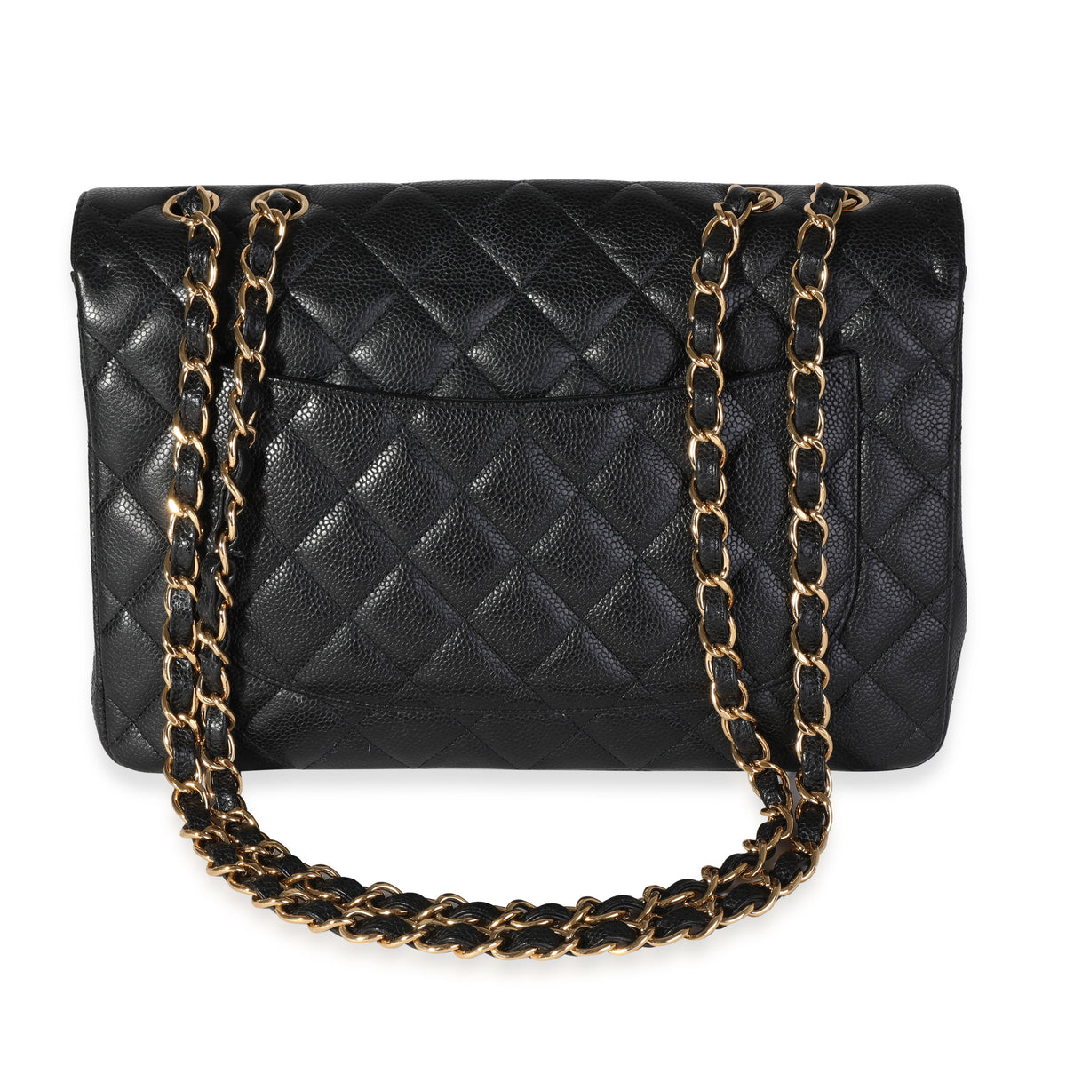 Black Caviar Quilted Jumbo Classic Single Flap Bag