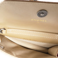 Chanel Gold Quilted Lambskin   Coin Purse With Chain Handbag ad1