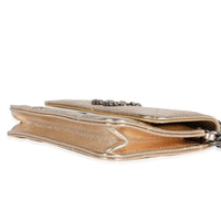 Chanel Gold Quilted Lambskin   Coin Purse With Chain Handbag clasp