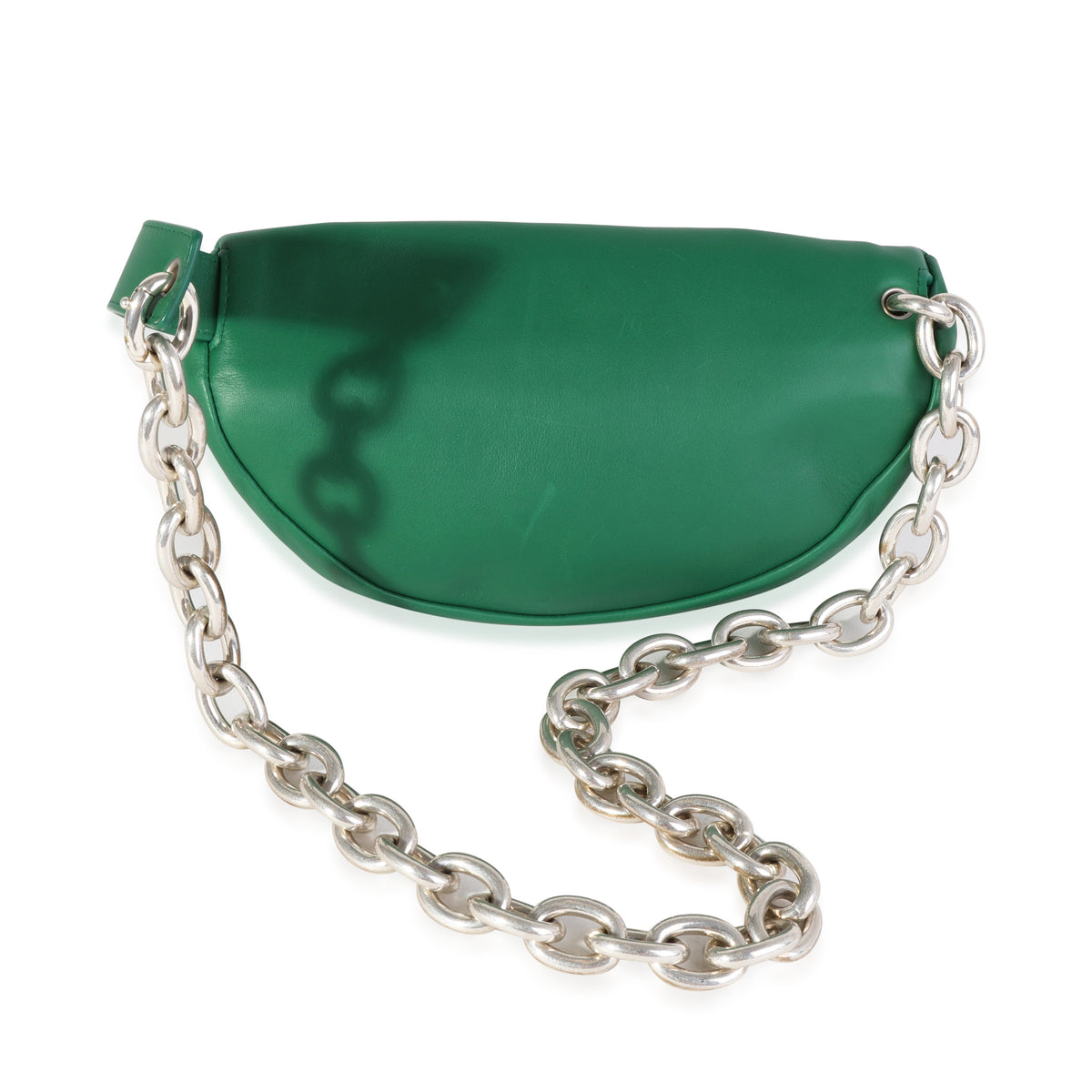 Green Nappa Belt Chain Pouch