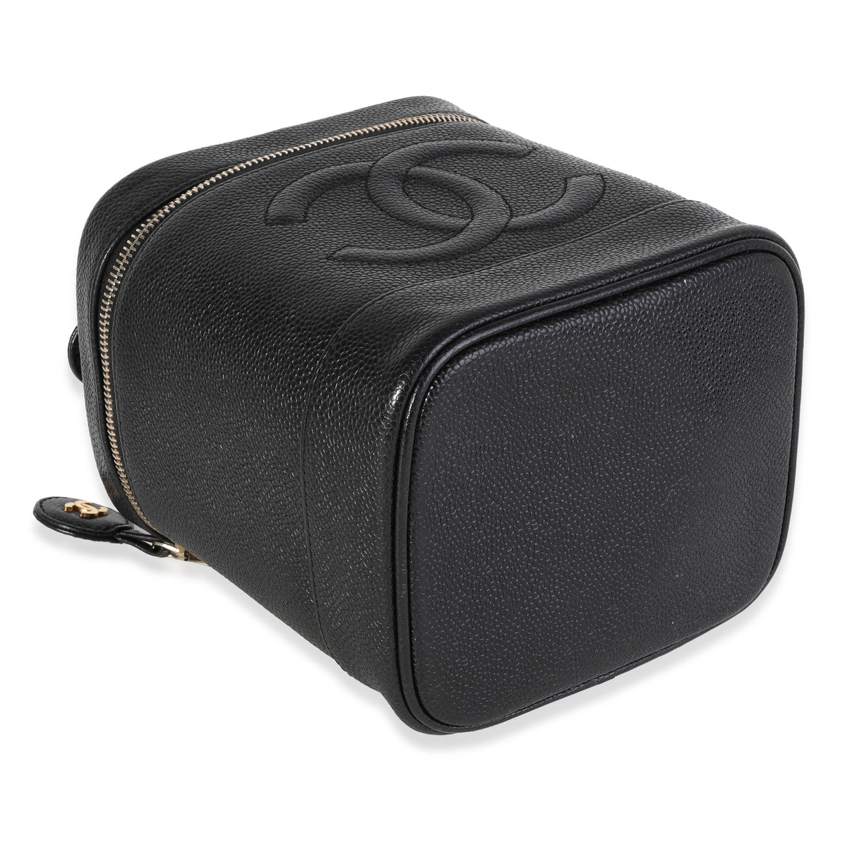 Chanel Vintage Black Caviar Vanity Case Handbag Handbag clasp