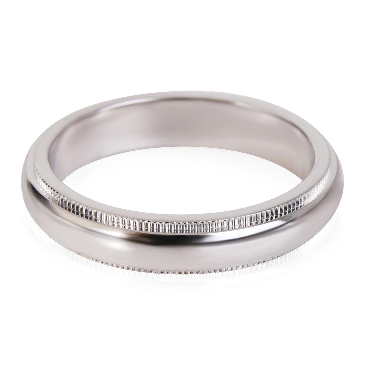 Together Classic Milgrain Wedding Band in Platinum