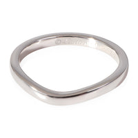 Ballerine Curved Wedding Band in Platinum