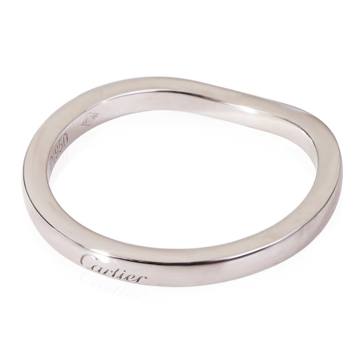 Ballerine Curved Wedding Band (Platinum)