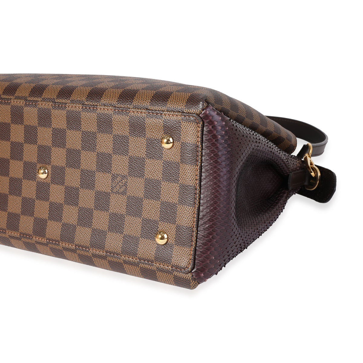 Damier Ebene & Purple Python Normandy Bag