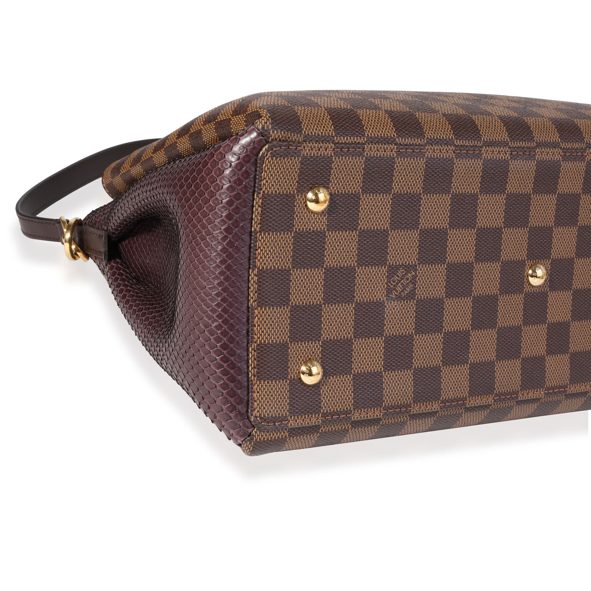 Damier Ebene & Purple Python Normandy Bag