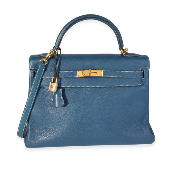 Hermès Verso Bleu Thalassa & Bleu Jean Clémence Retourne Kelly 32