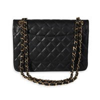 Black Quilted Caviar Jumbo Classic Double Flap Bag