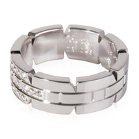 Tank Francaise Diamond Ring in 18k White Gold 0.11 CTW