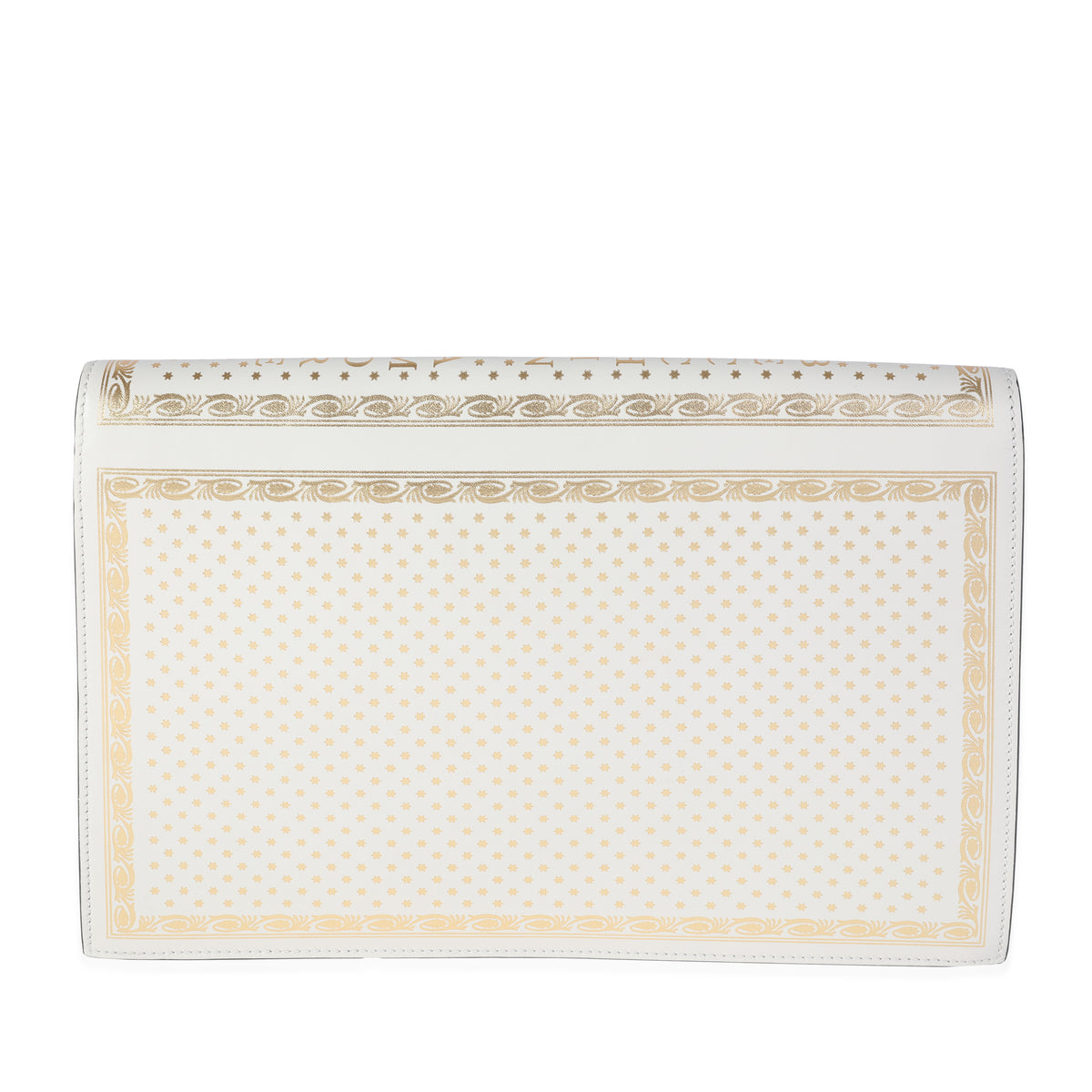 x Sega Mystic White Star Printed Calfskin GUCCY Portfolio Clutch