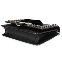 Fendi Black Vitello Elite & Mink Studded Karlito Chain Wallet Handbag box