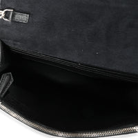 Fendi Black Vitello Elite & Mink Studded Karlito Chain Wallet Handbag bv