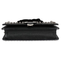 Black Vitello Elite & Mink Studded Karlito Chain Wallet