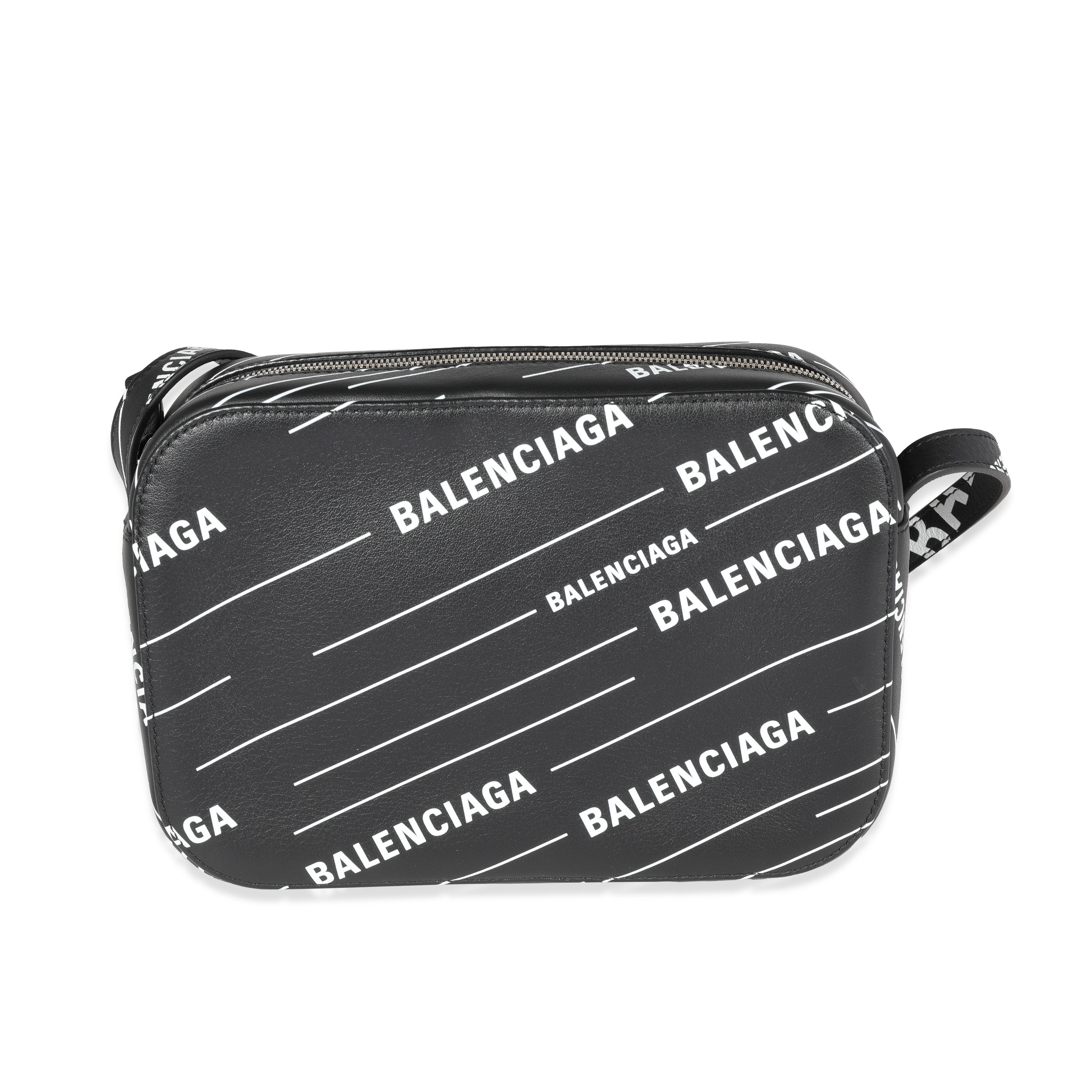 Balenciaga Black White Logo Everyday Camera Bag myGemma IT