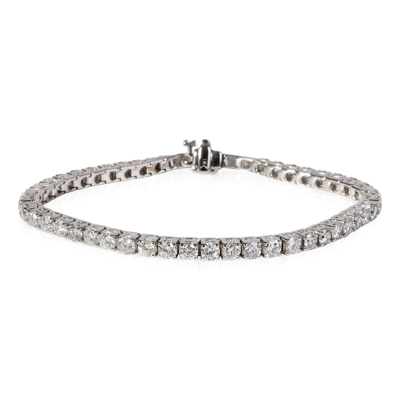 myGemma Diamond Tennis Bracelet in 18k White Gold 7.25 CTW fv