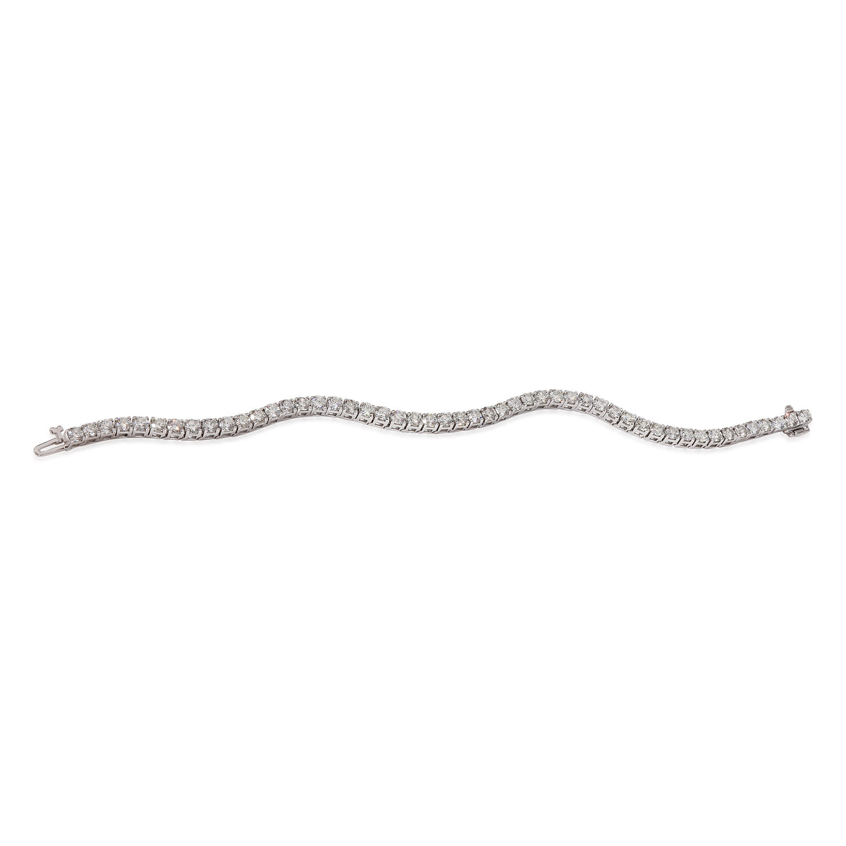 Diamond Tennis Bracelet in 18k White Gold 7.25 CTW
