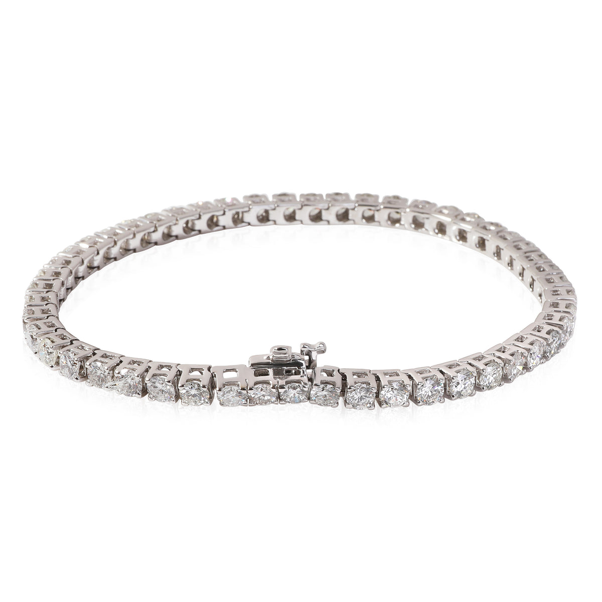 Diamond Tennis Bracelet in 18k White Gold 7.25 CTW