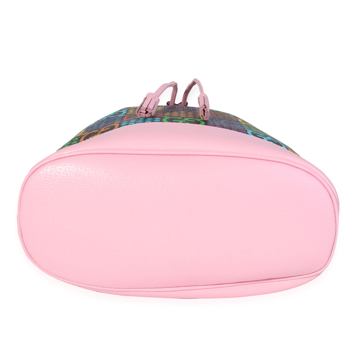 Multicolor Coated Canvas & Pink Leather Psychedelic Bucket Bag