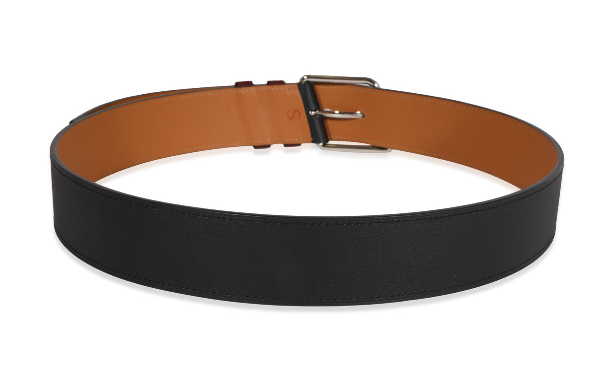 Hermès Noir & Gold Sombrero Partner 40 Belt 90 pv