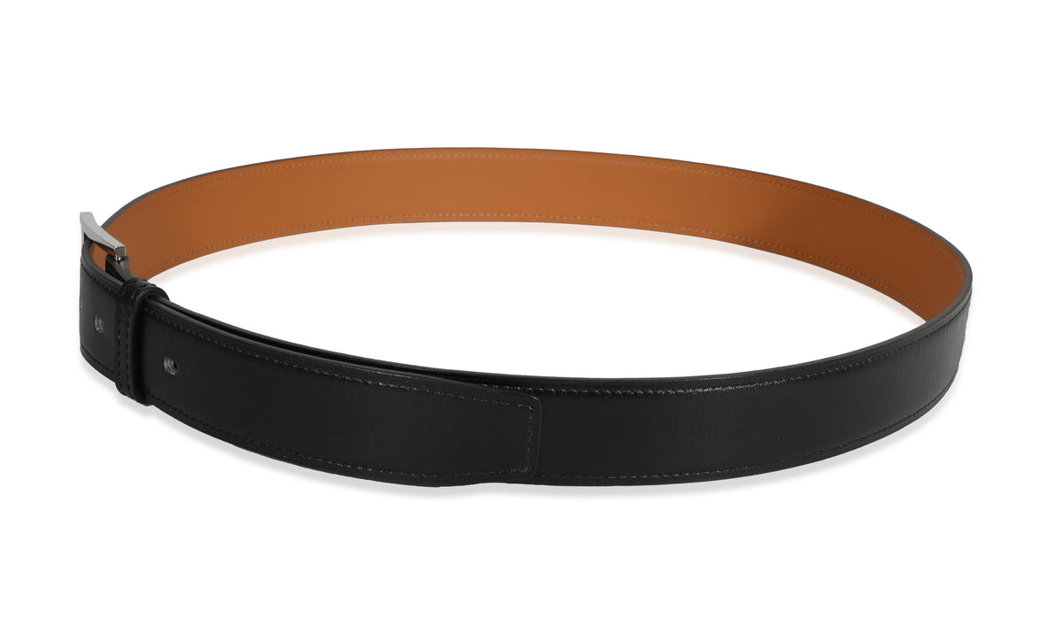 Hermès Noir Box & Gold Chamonix James 32 Belt 90 sv